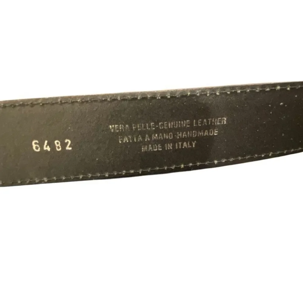 Mens Italian Leather Belt Wine Basket Weave Made in Italy Size 130/115 US 44–46